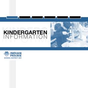 Kindergarten Kindergarten I n f o r m at i o n I n f o r m at i o n  CO