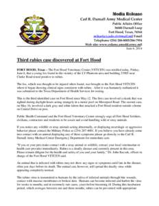 Media Release  Carl R. Darnall Army Medical Center Public Affairs Office[removed]Darnall Loop Fort Hood, Texas, 76544