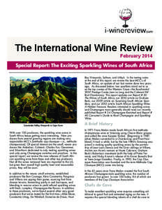 The International Wine Review February 2014 Special Report: The Exciting Sparkling Wines of South Africa Bay Vineyards, Saltare, and Uitkyk. In the tasting notes at the end of this report, we review the best MCC’s of S