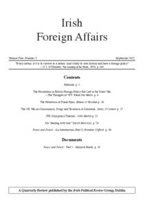 Irish Foreign Affairs Volume Five, Number 3