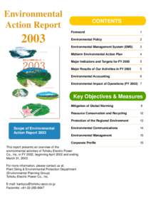 Environmental Action ReportCONTENTS