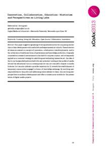 xCoAx 2013: Proceedings of the first conference on Computation, Communication, Aesthetics and X