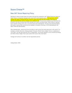 Microsoft Word - SAT Score Choice doc - New Link[removed]doc