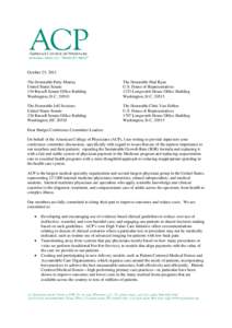 ACP Letter to Senate Budget Conference Committee Leaders