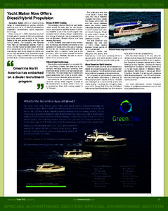 Greenline / Hybrid vehicle / Recreational trawler / Watercraft / Transport / Technology / Engines / Hybrid electric vehicle / Ice