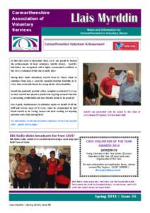 Carmarthenshire Association of Voluntary Services  News and Information for