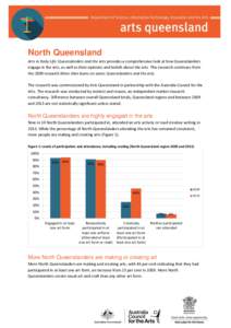 North Queensland Arts in Daily Life: Queenslanders and the arts provides a comprehensive look at how Queenslanders engage in the arts, as well as their opinions and beliefs about the arts. This research continues from th