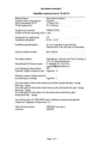 Hyacinthus orientalis L. Simplified standard protocol: NL/HCN/1 ___________________________________________________________________ Botanical taxon: Hyacinthus orientalis L. Common Name (when known):