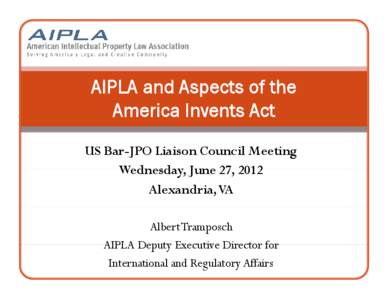 Microsoft PowerPoint - AIPLA Slides - JPO Liaison Council June 2021