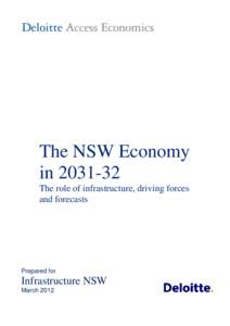 The NSW Economy in[removed]The role of infrastructure, driving forces and forecasts  Prepared for