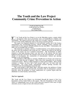 The Youth and the Law Project : community crime prevention in action