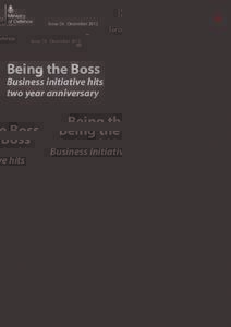 Issue 26 December[removed]Being the Boss Business initiative hits two year anniversary