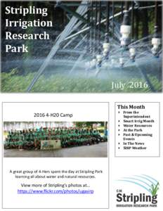Stripling Irrigation Research Park July 2016 This Month
