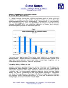 State Notes - January/February[removed]Decline in Statewide Law Enforcement Strength