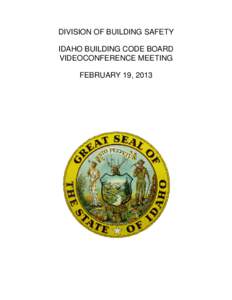 Idaho / International Energy Conservation Code / Minutes / HVAC / Air Conditioning Contractors of America / Agenda / Second / Government / Engineering / Parliamentary procedure / Building engineering / Meetings