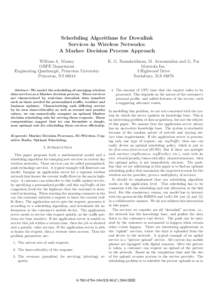 WC41-4:  Scheduling Algorithms for Downlink Services in Wireless Networks: A Markov Decision Process Approach