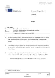 [removed]EU XXV. GP Eingelangt am[removed]Council of the European Union