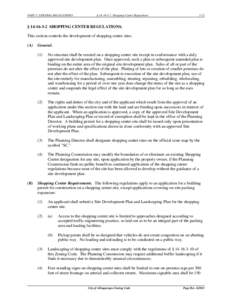 PART 3: GENERAL REGULATIONS  § [removed]Shopping Center Regulations. 3-11