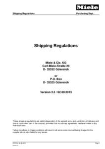 Shipping Regulations  Purchasing Dept. Shipping Regulations