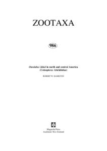 ZOOTAXA 986 Omolabus Jekel in north and central America (Coleoptera: Attelabidae) ROBERT W. HAMILTON