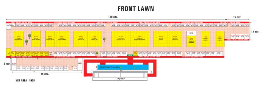 FRONT LAWN 139 mtr. SPACE FOR AC & ELECTRIC WIRING H1 C347 3X4 + 2x3 (18)