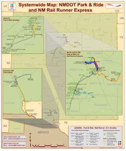 Systemwide Map: NMDOT Park & Ride and NM Rail Runner Express UT  Santa Fe