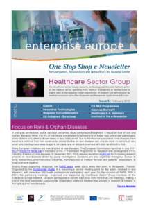 menu  Issue 6 | February 2012…….  Events  Innovative Technologies  Requests for Collaboration