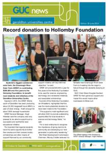 Edition 18 June[removed]Record donation to Hollomby Foundation Smiles all round from the GUC students thanks to GRSF