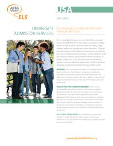 usa 2013–2014 university admission services