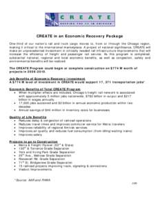 Microsoft Word - Economic Recovery Package one pager 1.09