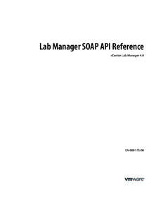 VMware vCenter Lab Manager SOAP API Reference