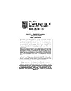 2013 Track & Field Rules_2006-07 Track & Field Rules cb.qxd