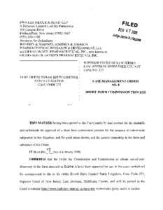 DRINKER BIDDLE & REATH LLP A Delaware Limited Liability Partnership 500 Campus Drive Florham Park, New Jersey[removed][removed]Attorneys for Defendants