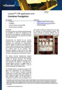 GasmetTM FTIR application note  version[removed]Oct[removed]Container Fumigation