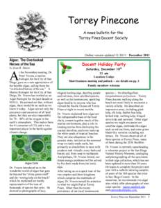 Torrey Pinecone A news bulletin for the Torrey Pines Docent Society Online version updatedDecember 2011