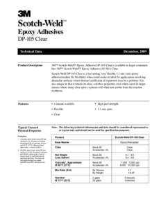 Business / Materials science / 3M / Dow Jones Industrial Average / Epoxy / Ultimate tensile strength / Label / Scotch Tape / Technology / Packaging materials / Adhesives