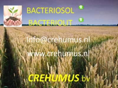 Presentatie Bacteriosol en Bacteriolit Crehumus bv Importeur Nederland Sobac Frankrijk