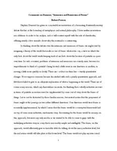 Comments on Dumont, “Intension and Remission of Forms” Robert Pasnau Stephen Dumont has given us a masterful reconstruction of a fascinating fourteenth-century debate that lies at the boundary of metaphysics and natu