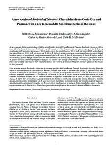 Neotropical Ichthyology, 11(2):XXX1-PROOFS, 2013 Copyright © 2013 Sociedade Brasileira de Ictiologia A new species of Roeboides (Teleostei: Characidae) from Costa Rica and Panama, with a key to the middle American speci