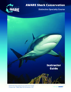 AWARE Shark Conservation Distinctive Specialty Course Instructor Guide