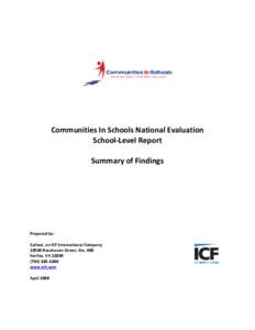 Communities In Schools National Evaluation