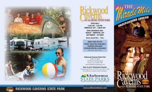 Rickwood averns C AN ALABAMA STATE PARK OPEN DAILY