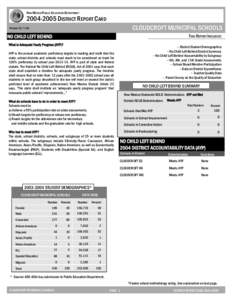 NEW MEXICO PUBLIC EDUCATION DEPARTMENT[removed]DISTRICT REPORT CARD CLOUDCROFT MUNICIPAL SCHOOLS  Printed: [removed]