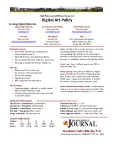 High Plains Journal/Midwest Ag Journal  Digital Art Policy Sending Digital Materials Advertising Materials