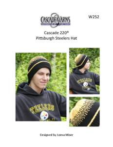 W252  Cascade 220® Pittsburgh Steelers Hat  Designed by Lorna Miser
