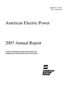 Appendix A to the Proxy Statement American Electric Power[removed]Annual Report
