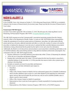 NAMSDL News ALERT 2 October 2014.pub