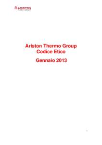 Codice Etico Ariston Thermo Group