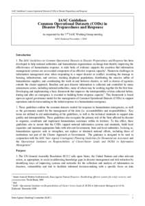 Microsoft Word - IASC Guidelines on Common Operational Datasets in Disaster Preparedness and Response approved 1 Nov 2010.doc