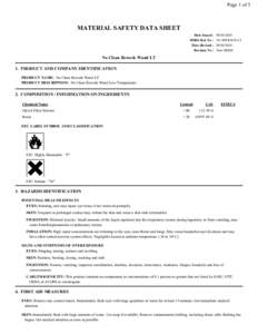 Page 1 of 5  MATERIAL SAFETY DATA SHEET Date-Issued : MSDS Ref. No : Date-Revised :